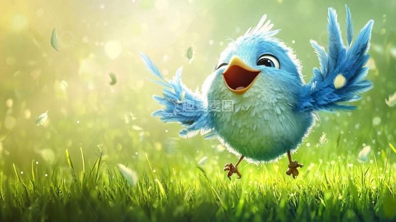 高清大图下载【趣麦麦图】唱歌的小鸟2
