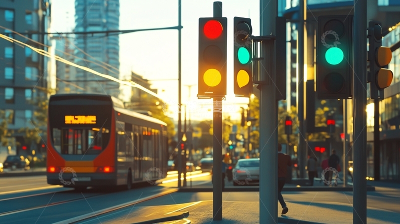 高清大图下载【趣麦麦图】街道交通灯1