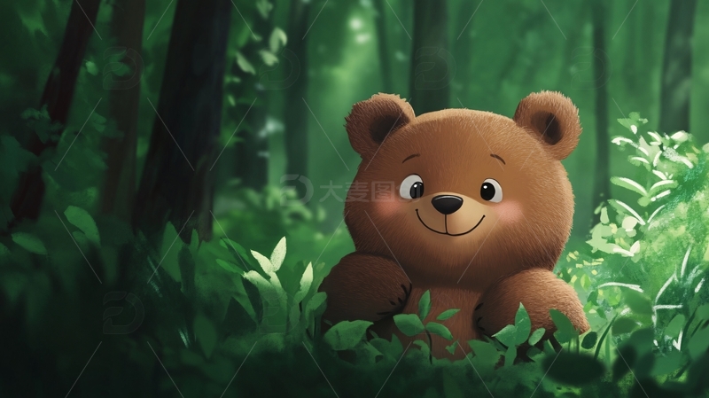 高清大图下载【趣麦麦图】卡通小熊壁纸1