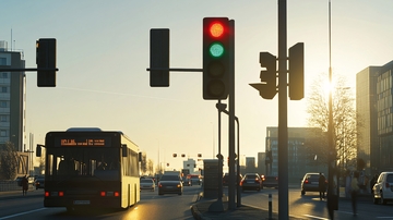 马路路口红绿灯