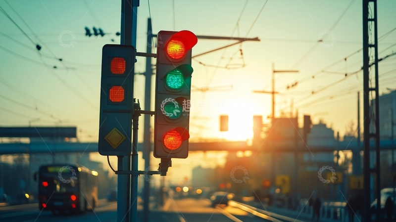 高清大图下载【趣麦麦图】城市交通红绿灯20