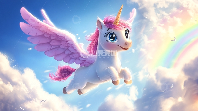 高清大图下载【趣麦麦图】独角兽壁纸1