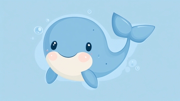 小鲸鱼卡通形象