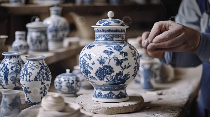 高清大图下载【趣麦麦图】青花瓷工艺