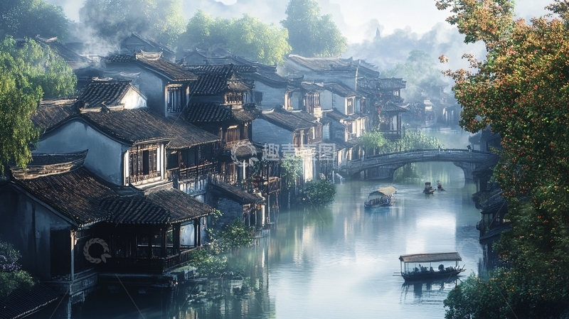 高清大图下载【趣麦麦图】唯美浪漫江南水乡风情7