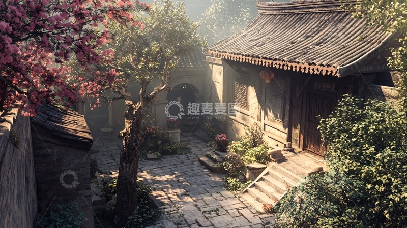 高清大图下载【趣麦麦图】古风动画场景7