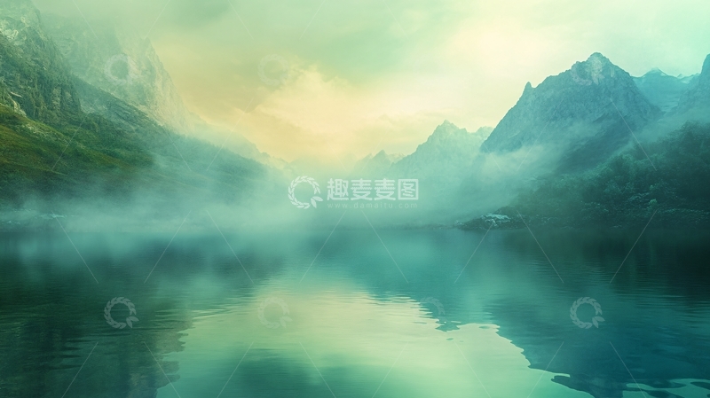 高清大图下载【趣麦麦图】梦幻湖泊2