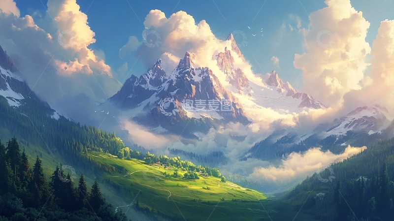 高清大图下载【趣麦麦图】风景原画9