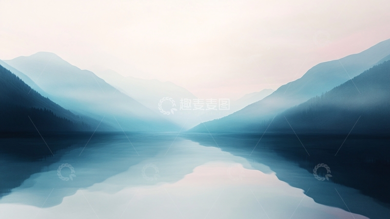 高清大图下载【趣麦麦图】唯美朦胧湖景5