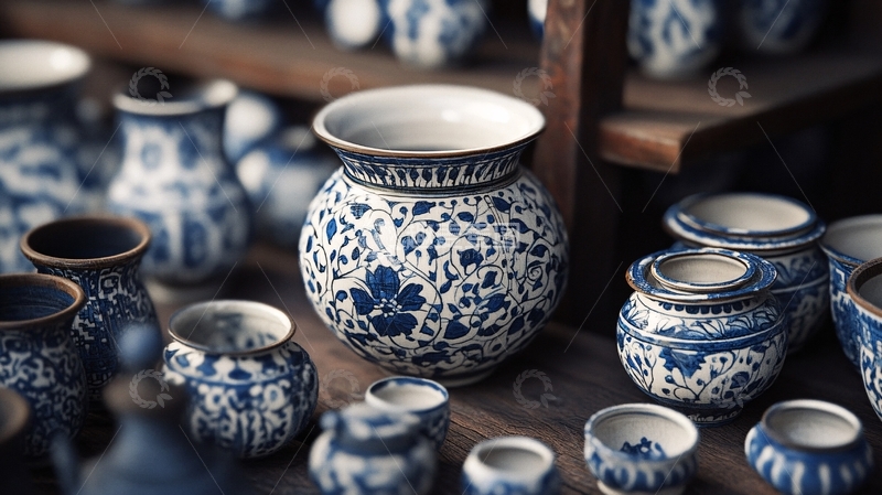 高清大图下载【趣麦麦图】青花瓷实拍1