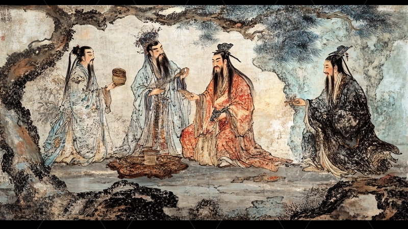 高清大图下载【趣麦麦图】魏晋七贤