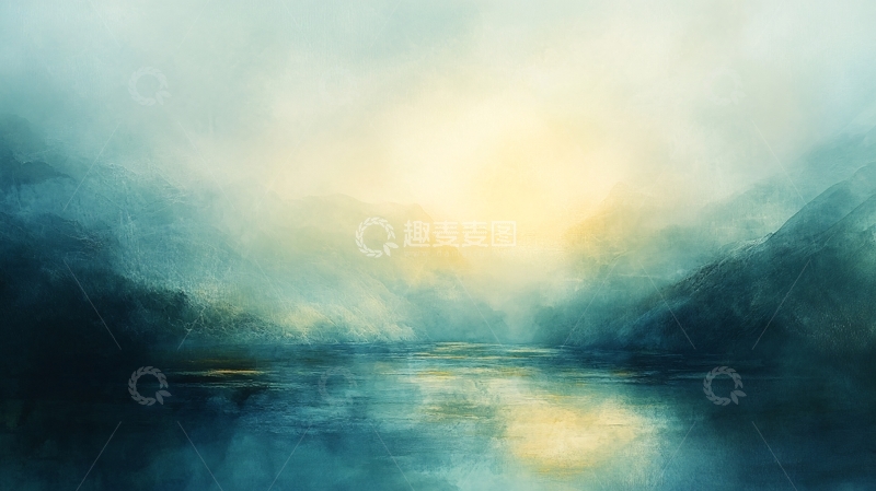 高清大图下载【趣麦麦图】朦胧山水画