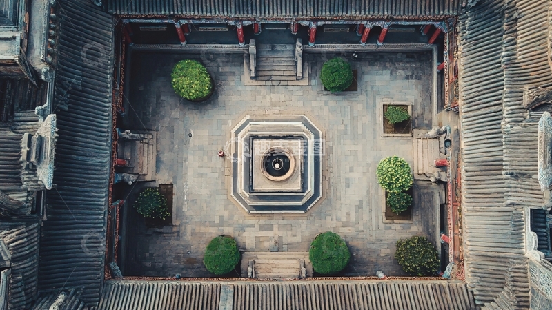 高清大图下载【趣麦麦图】俯拍院落
