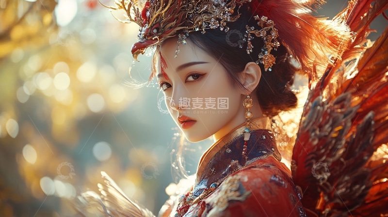 高清大图下载【趣麦麦图】画意虞姬