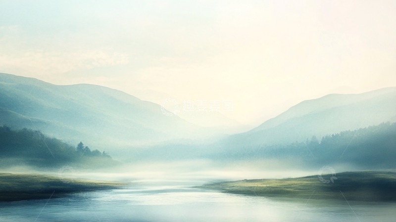 高清大图下载【趣麦麦图】朦胧山水风景5