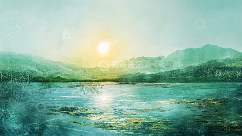 高清大图下载【趣麦麦图】山水画合成图27