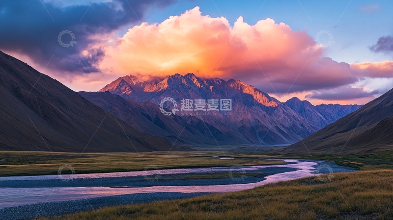 高清大图下载【趣麦麦图】独库那溪流