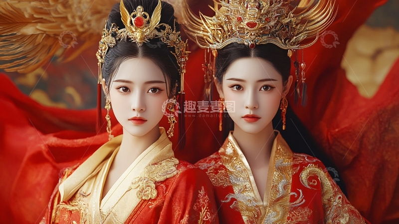 高清大图下载【趣麦麦图】古风嫁衣美女4