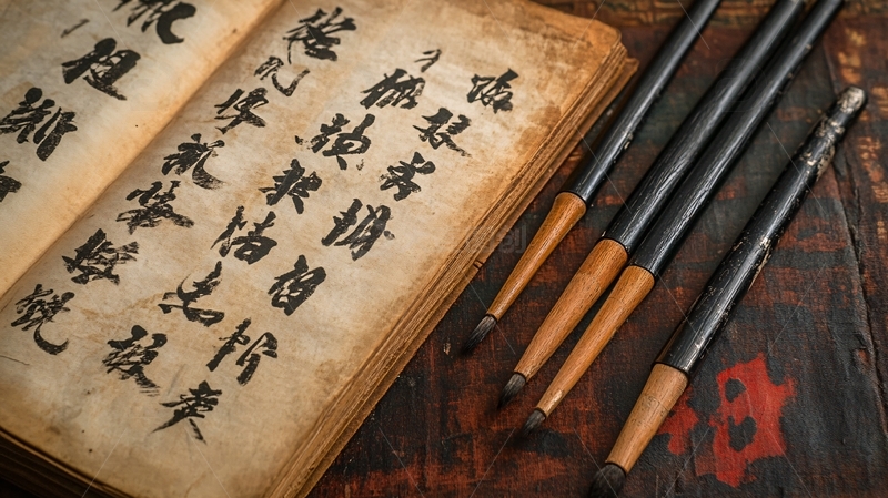 高清大图下载【趣麦麦图】书法毛笔传统文化