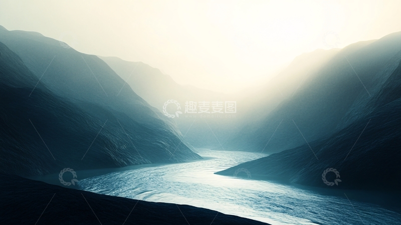 高清大图下载【趣麦麦图】峡谷长江