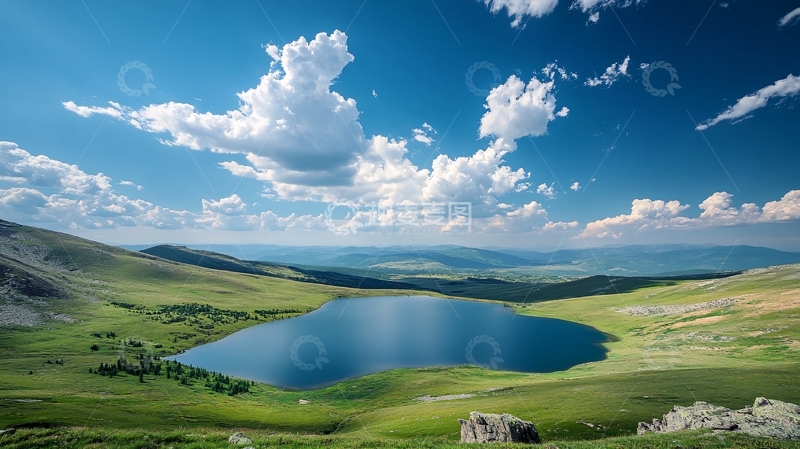 高清大图下载【趣麦麦图】天池全景图1