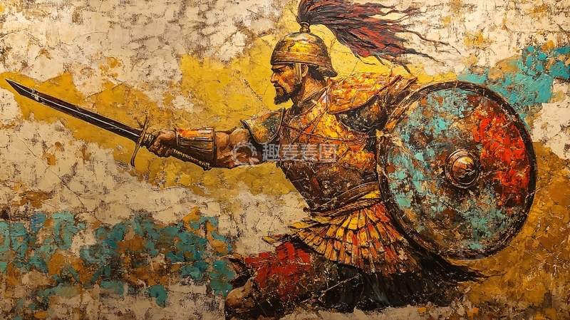 高清大图下载【趣麦麦图】古代战争壁画