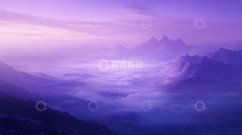 高清大图下载【趣麦麦图】紫色的山峦