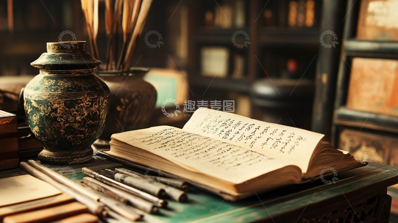 高清大图下载【趣麦麦图】古典书斋