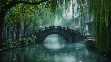 烟雨小桥