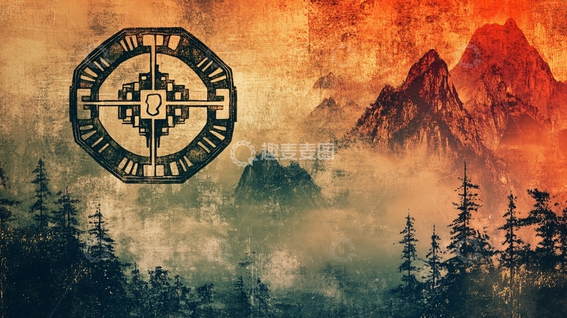 高清大图下载【趣麦麦图】钟面装饰画