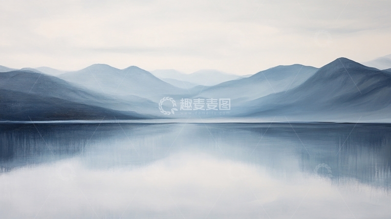 高清大图下载【趣麦麦图】蓝调山水风景10