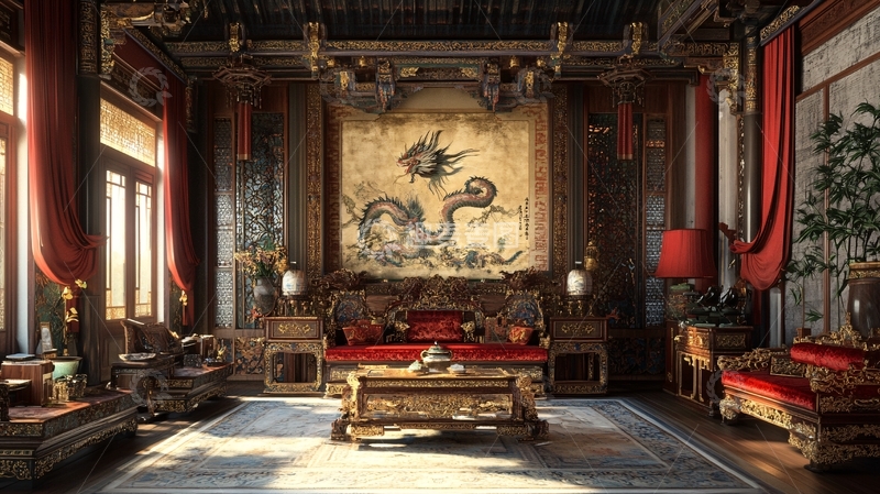 高清大图下载【趣麦麦图】古代宫廷内景