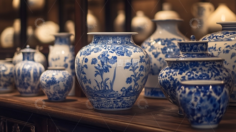 高清大图下载【趣麦麦图】青花瓷店