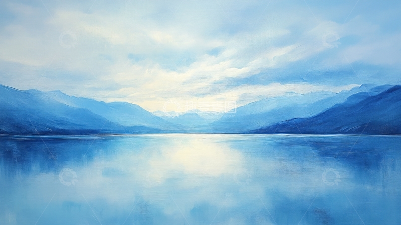高清大图下载【趣麦麦图】蓝调山水风景11