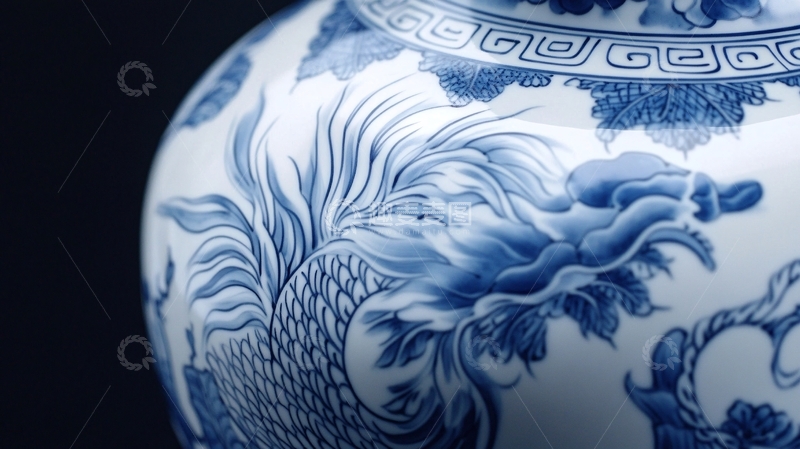 高清大图下载【趣麦麦图】波涛海兽云鹤纹葫芦瓶