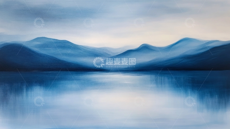 高清大图下载【趣麦麦图】蓝色梦幻山水风情27