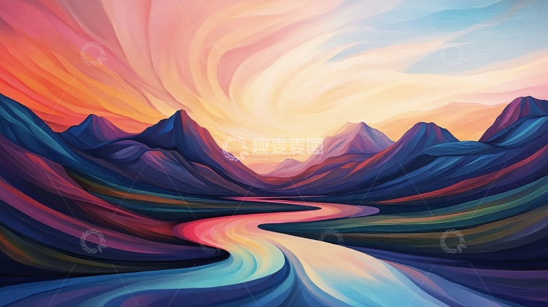 高清大图下载【趣麦麦图】幻彩艺术山水风景3
