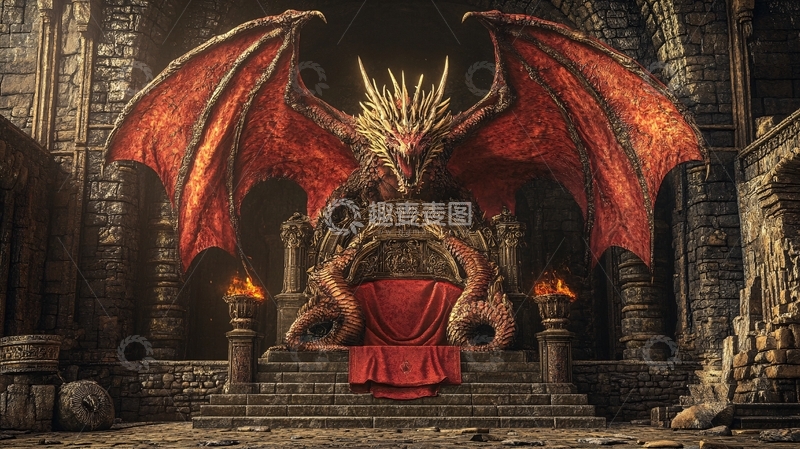 高清大图下载【趣麦麦图】石壁上的龙