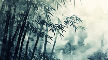 水墨山水竹林5