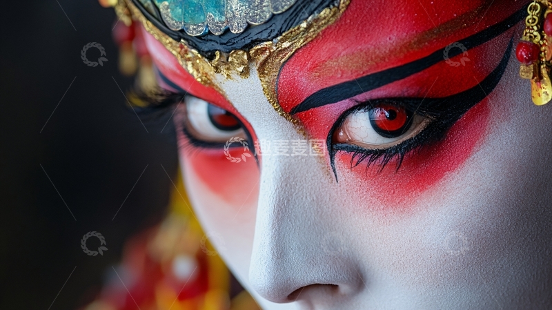 高清大图下载【趣麦麦图】戏曲艺术面部脸