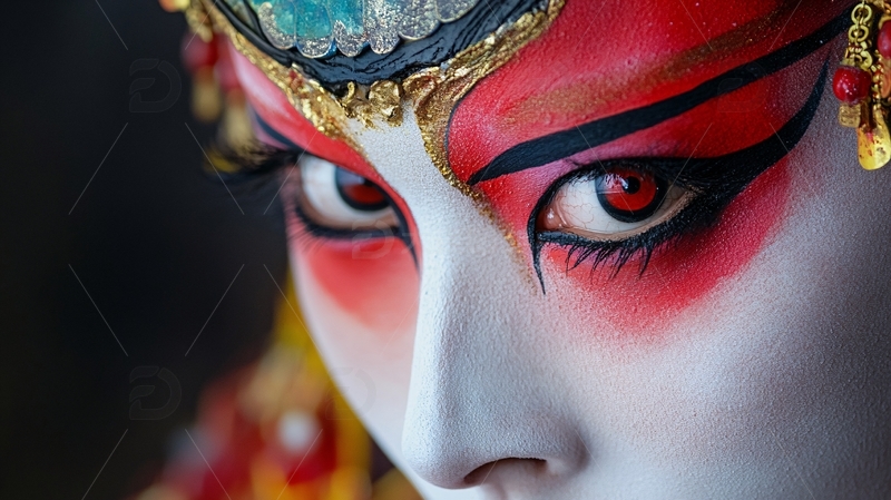 高清大图下载【趣麦麦图】戏曲艺术面部脸