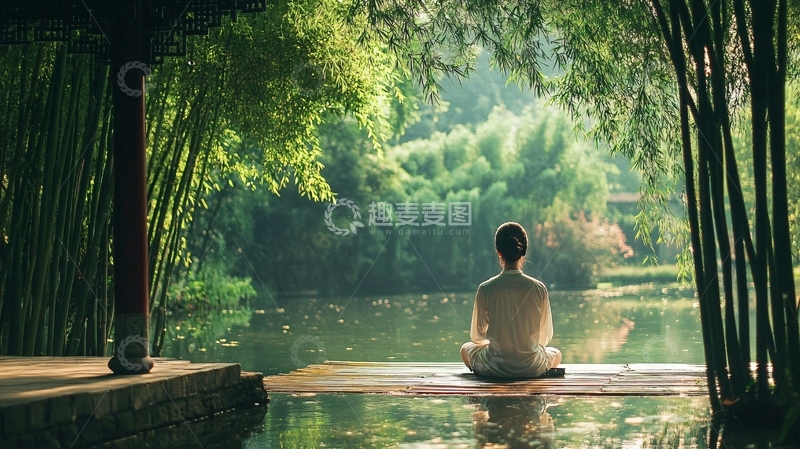 高清大图下载【趣麦麦图】新中式冥想1