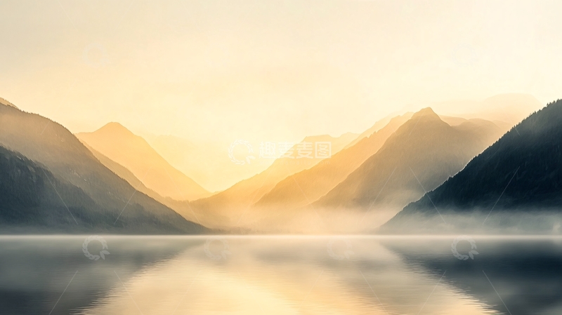 高清大图下载【趣麦麦图】唯美朦胧湖景10