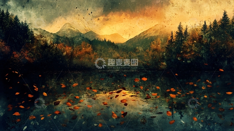 高清大图下载【趣麦麦图】秋天森林画秋天壁纸51