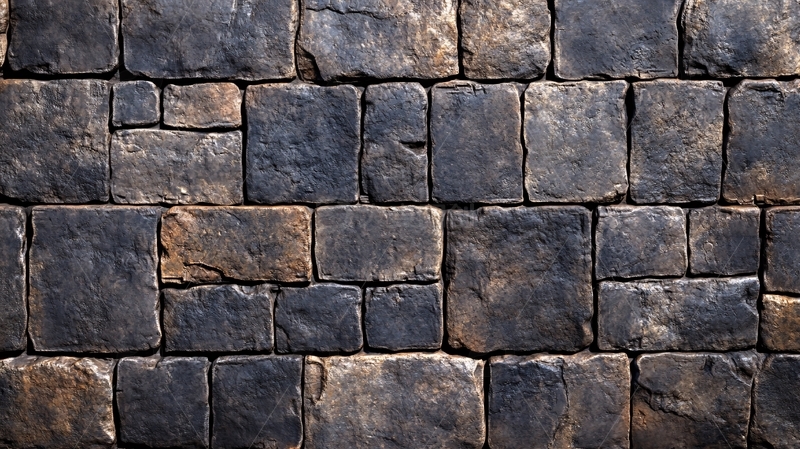 高清大图下载【趣麦麦图】深蓝色拼接石片墙