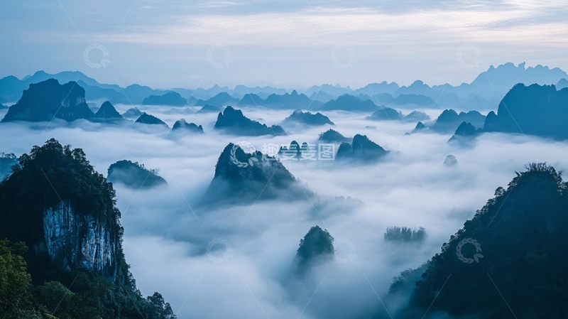 高清大图下载【趣麦麦图】云涌金枪峰