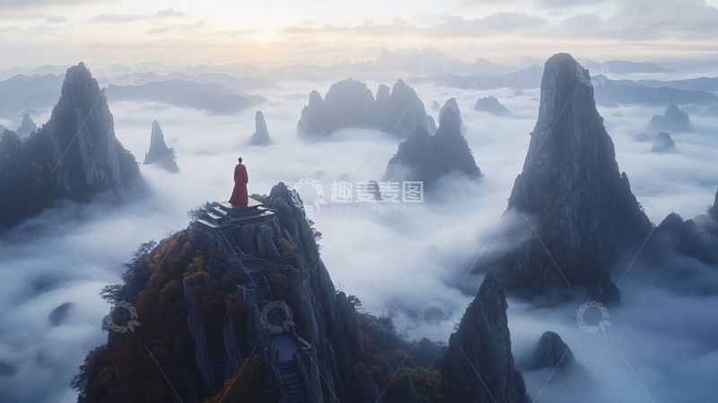 高清大图下载【趣麦麦图】云海仙山12