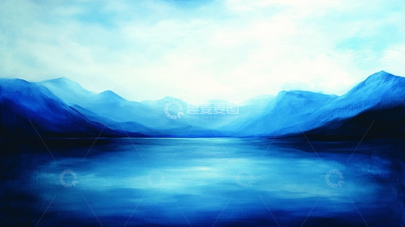 高清大图下载【趣麦麦图】山湖插画28