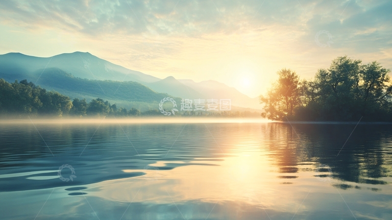 高清大图下载【趣麦麦图】唯美山水风光日出5