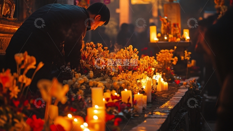 高清大图下载【趣麦麦图】上香的信众